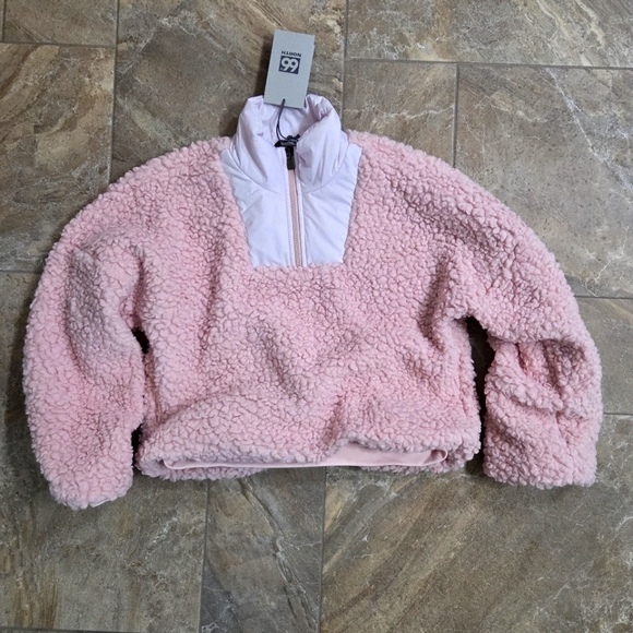 Cozy Pink Sherpa Half-Zip Sweatshirt - Picture 1 of 11